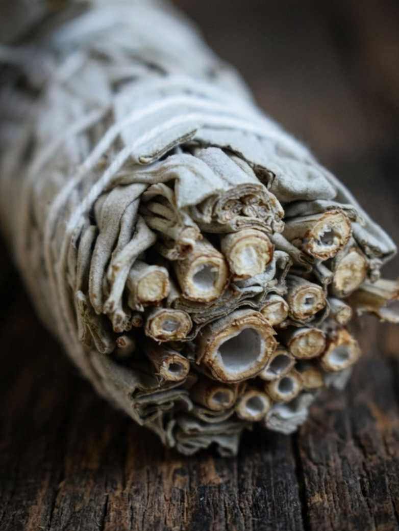 Atado de Salvia Blanca Natural para Sahumerio (Limpieza Energética)