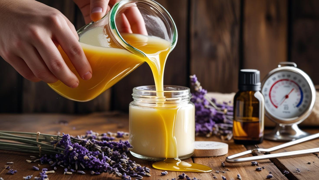 ¿A qué temperatura debo verter o añadir la fragancia en mis velas?