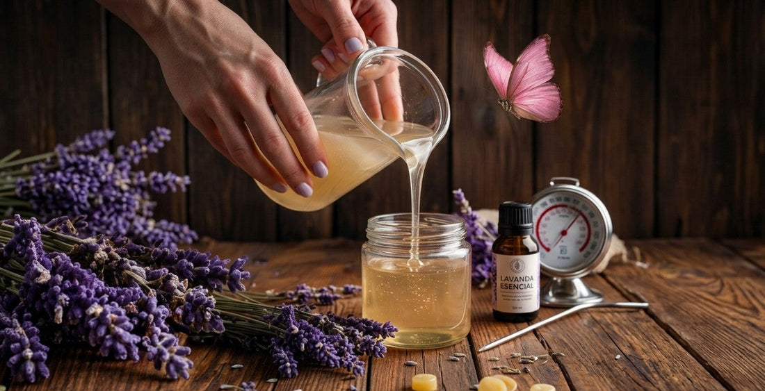 ¿A qué temperatura debo verter o añadir la fragancia en mis velas?
