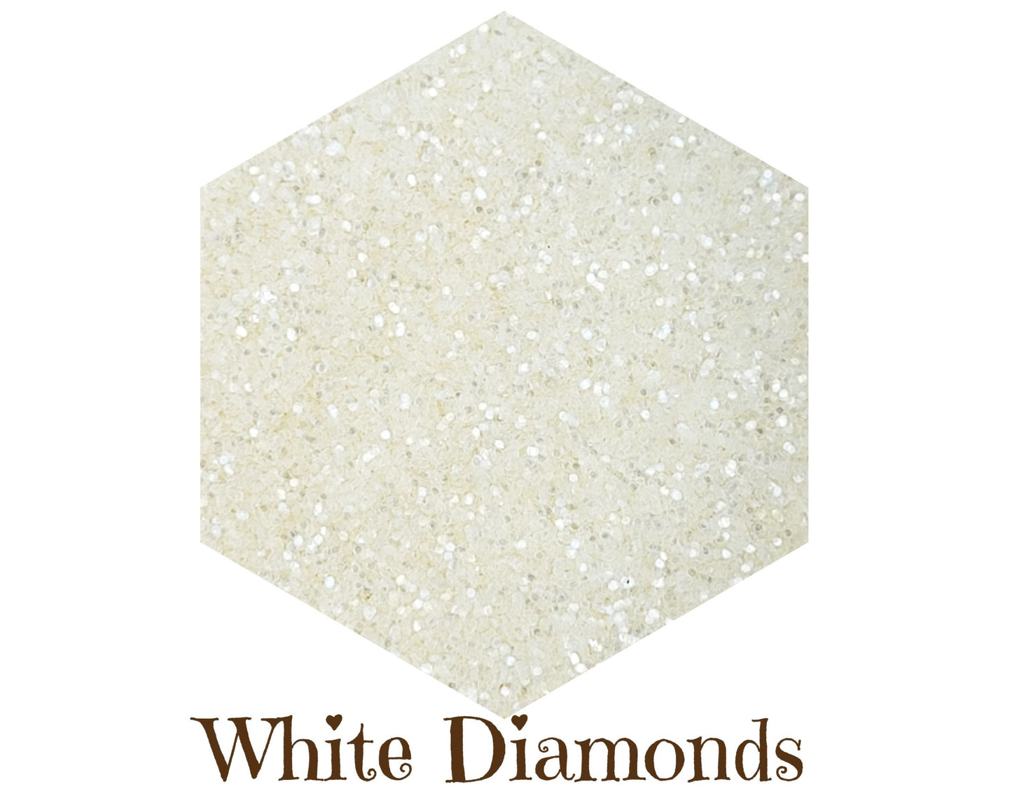 Glitter Biodegradable White Diamonds