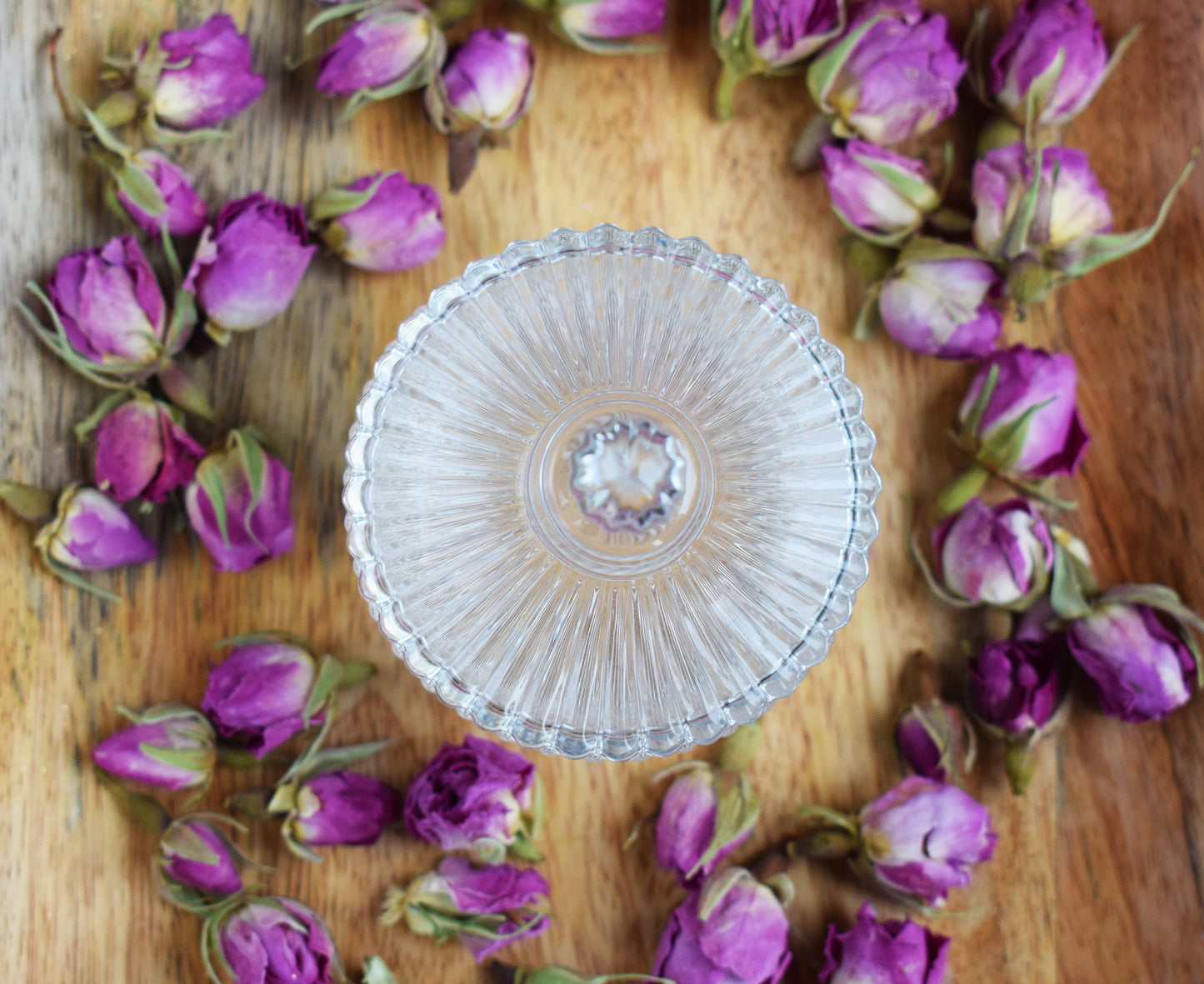 Bombonera de vidrio con tapa 90ml