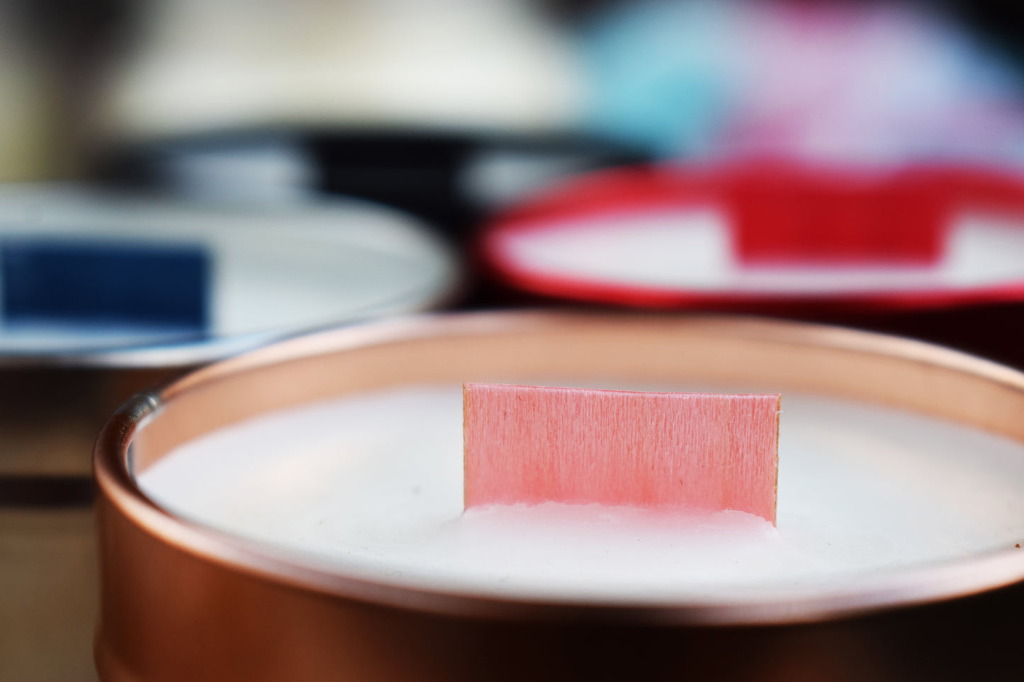 Mechas rosas de madera natural