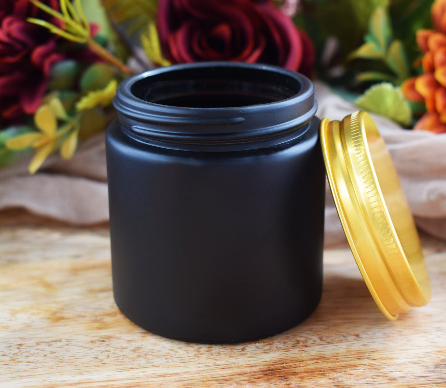 Tarro negro mate con tapa 100 ml