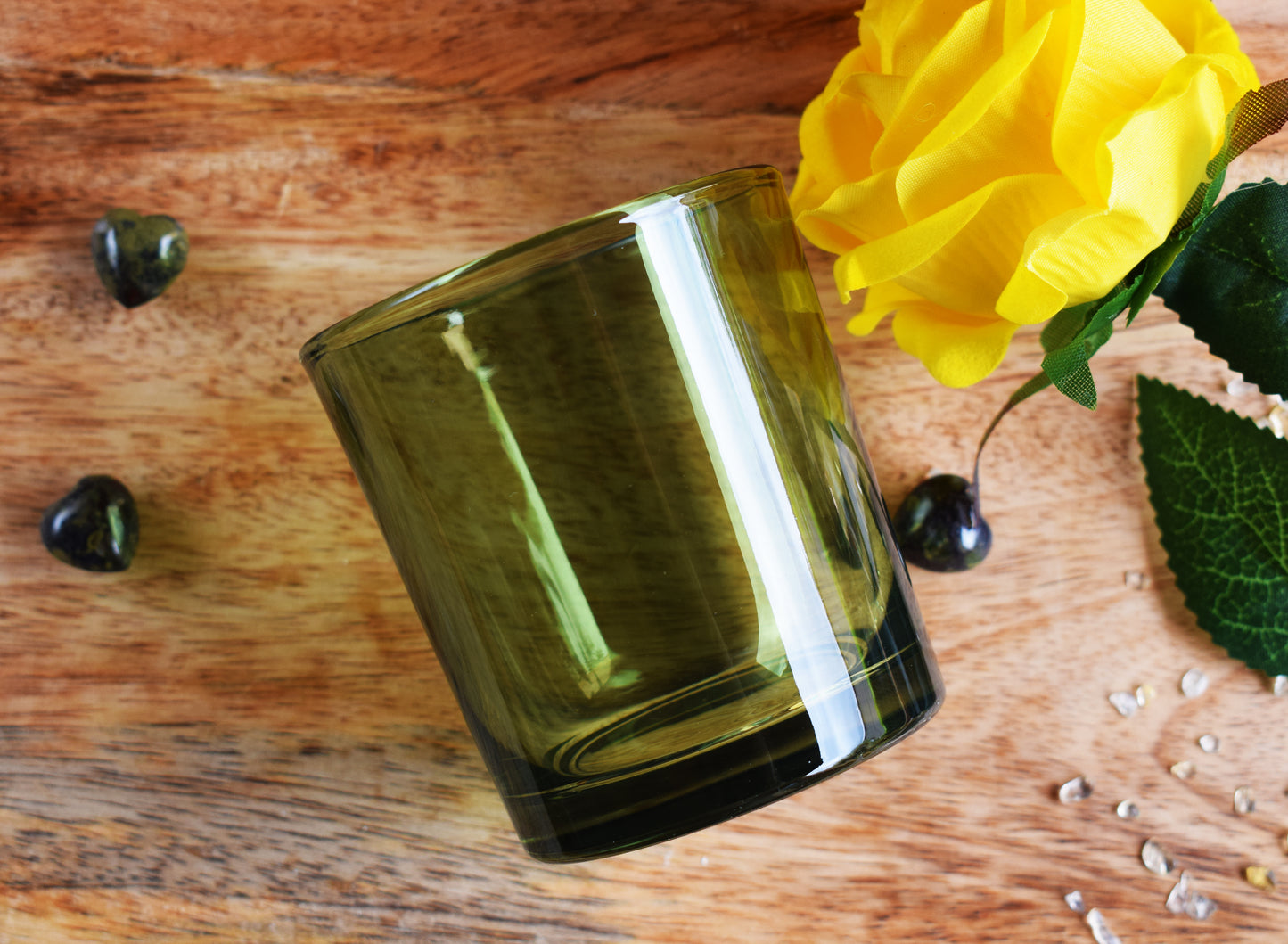 Vaso de vidrio verde botella 180ml