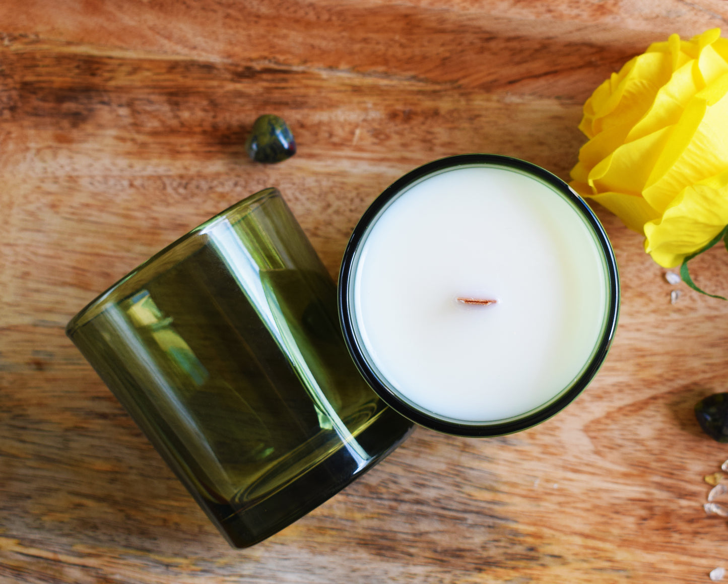 Vaso de vidrio verde botella 180ml