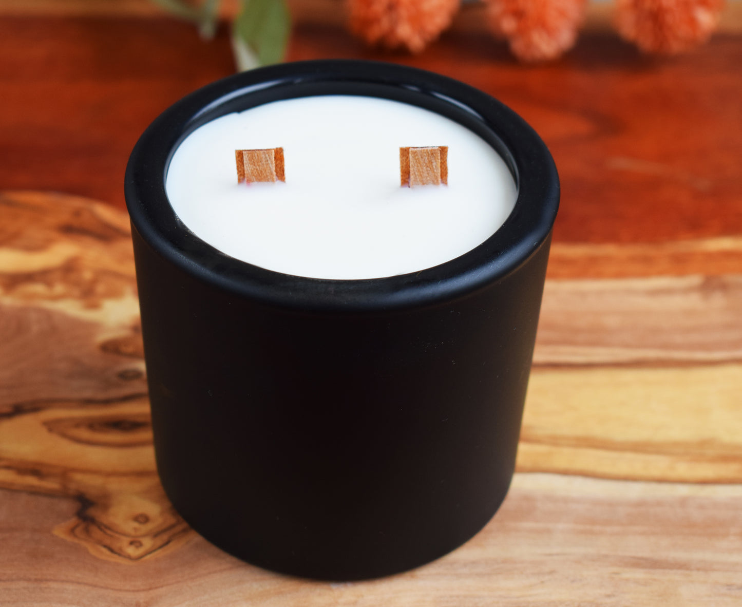 Vaso de vidrio extra grueso 220ml Negro Mate / Blanco