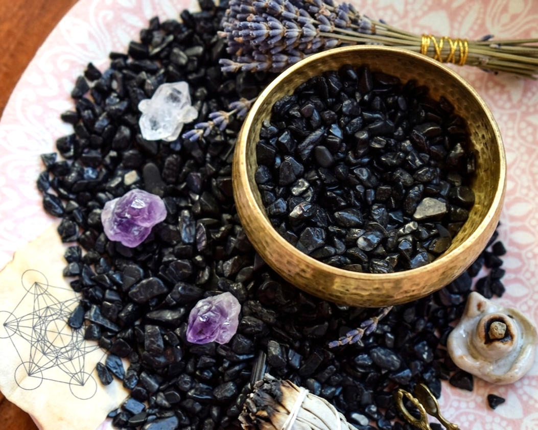 Mineral Turmalina Negra en chips