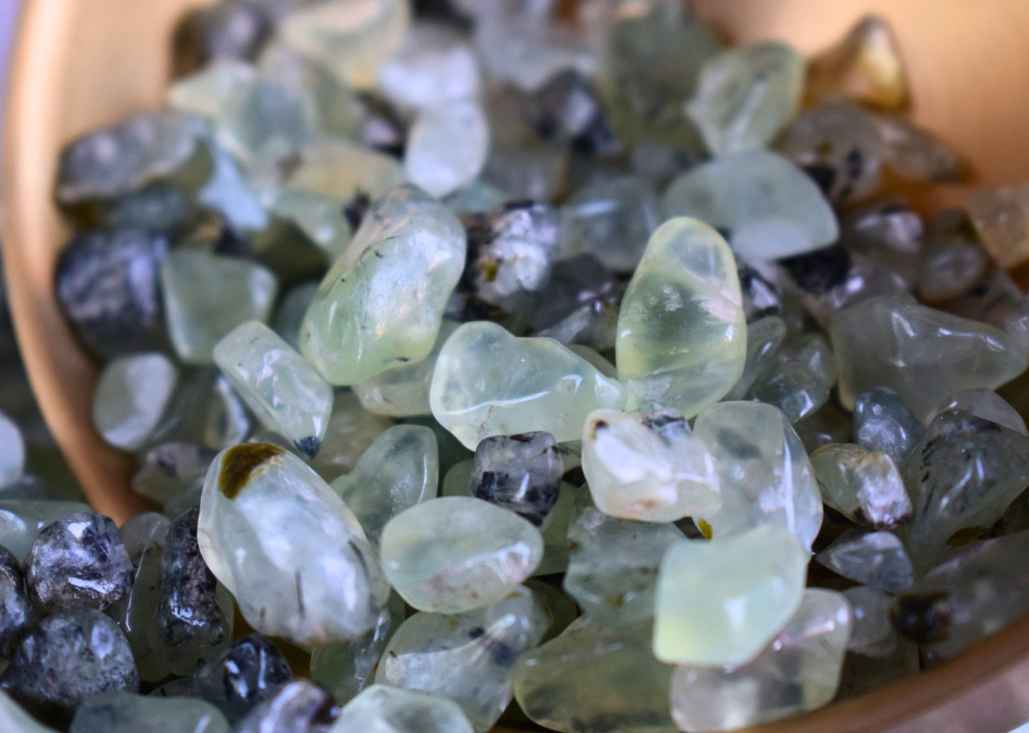 Mineral Prehnita en chips