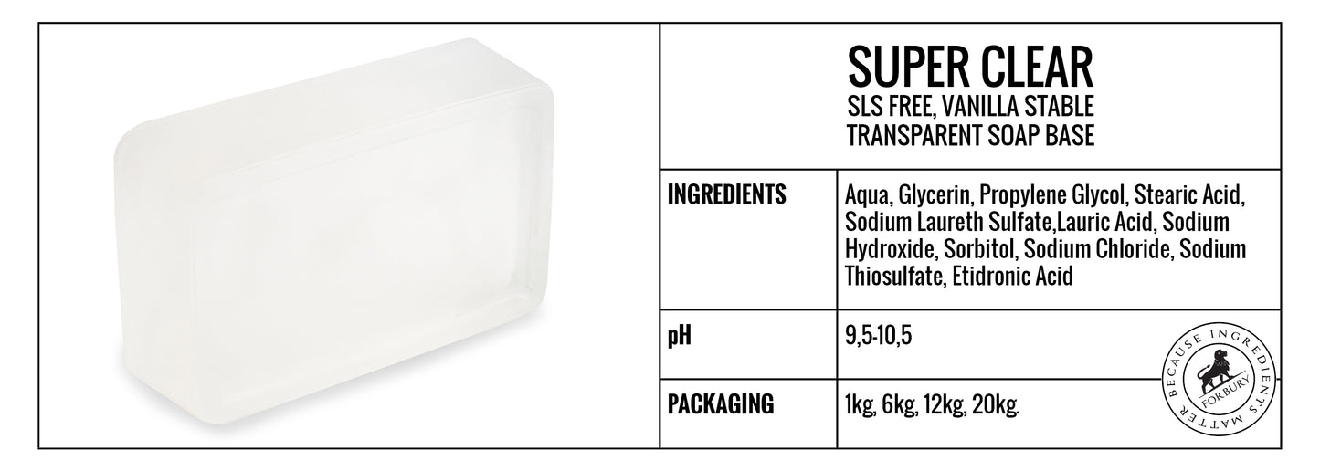 Base para hacer jabón de glicerina Super Clear Transparent SSL FREE