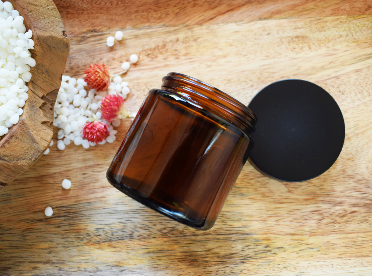 Tarro ámbar con tapa 100 ml