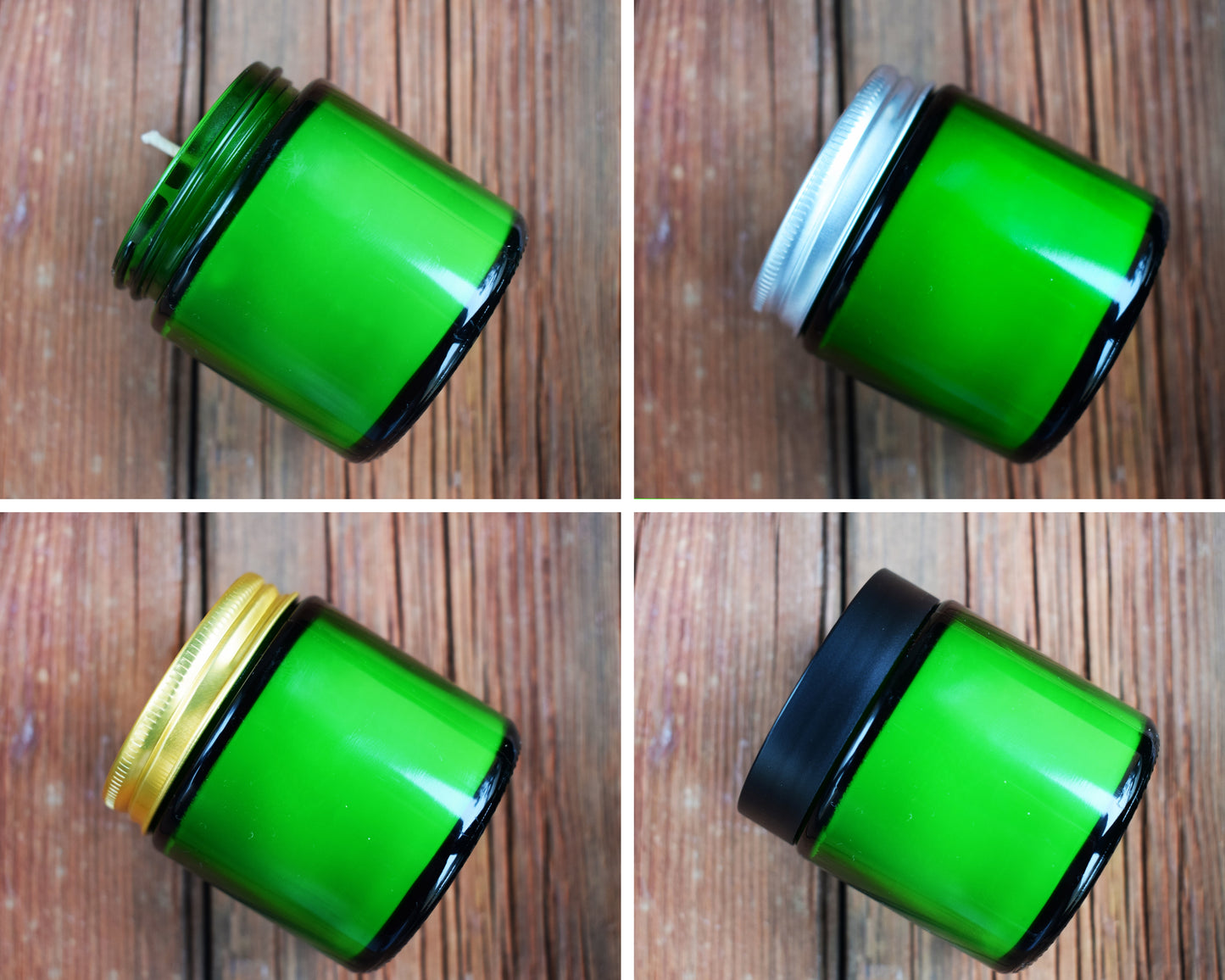 Tarro vidrio verde botella con tapa 100 ml