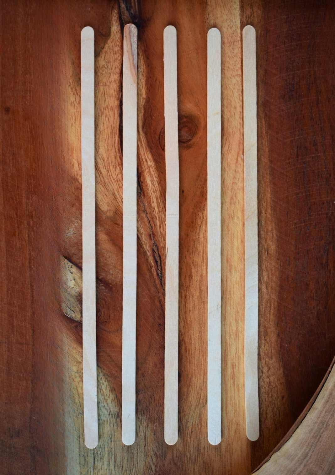 Varilla mezcladora de madera natural 10u