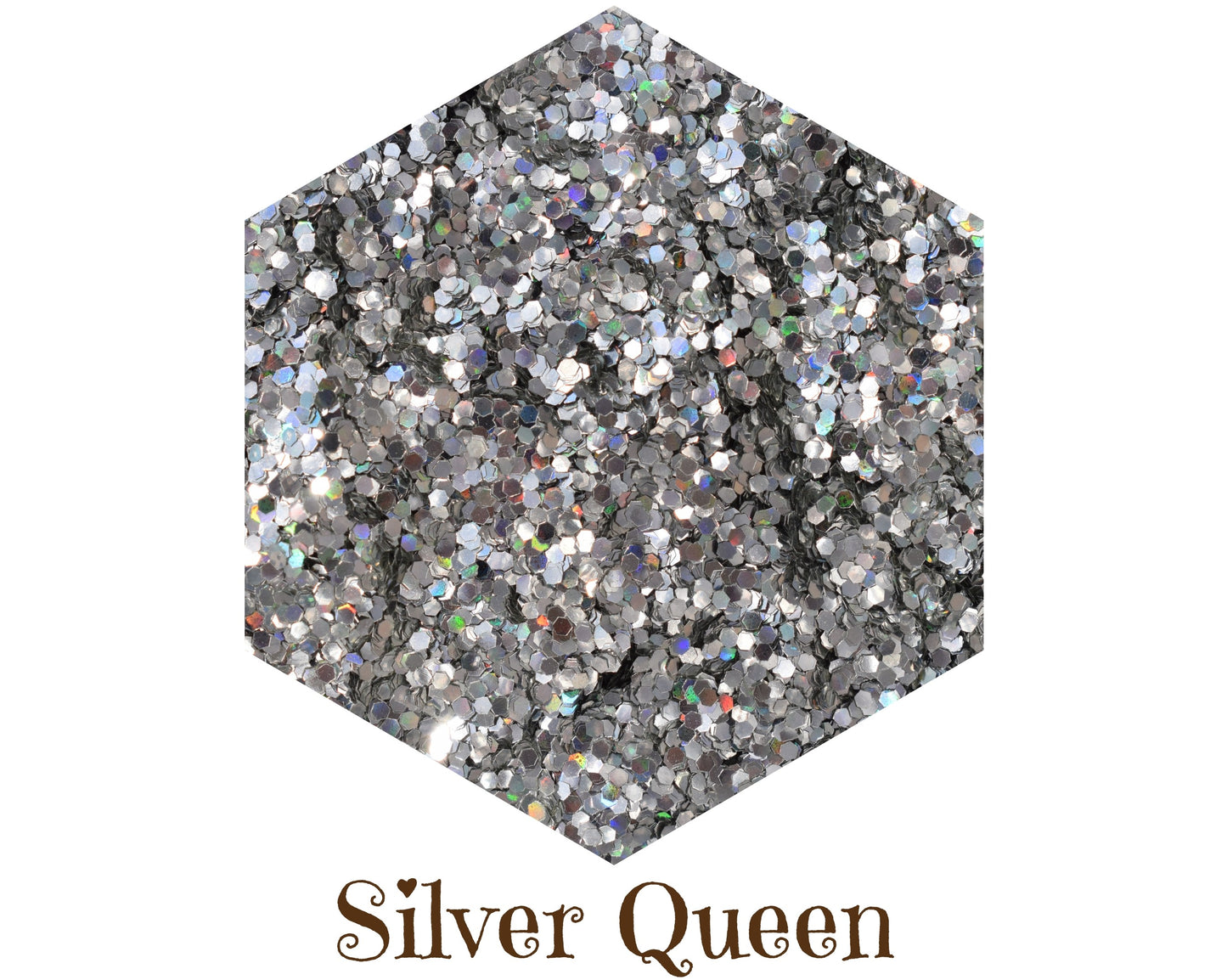 Glitter Biodegradable Silver Queen Holo