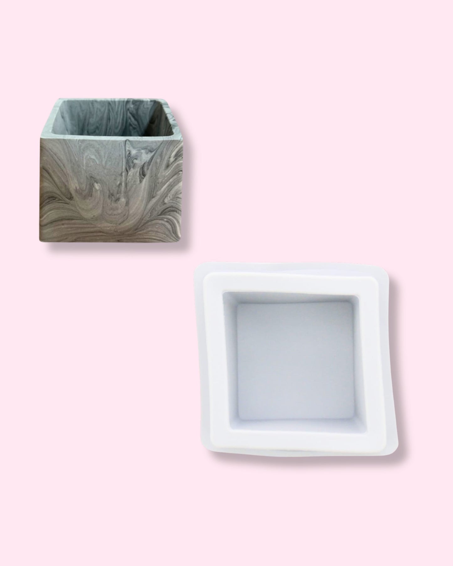 Molde de Silicona Recipiente Cuadrado