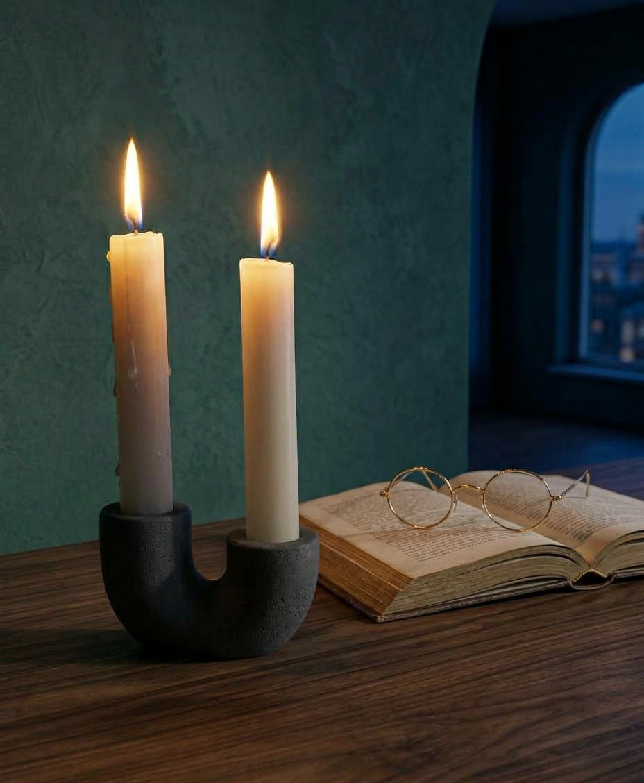 Molde de Silicona para Candelabro Doble en U – Resina y Cerámica